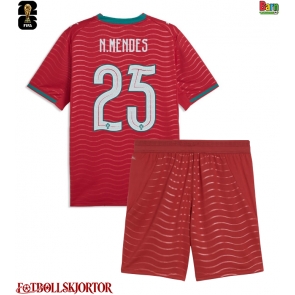 Portugal Nuno Mendes #25 Hemmakläder Barn VM 2026 Kortärmad (+ Korta byxor)